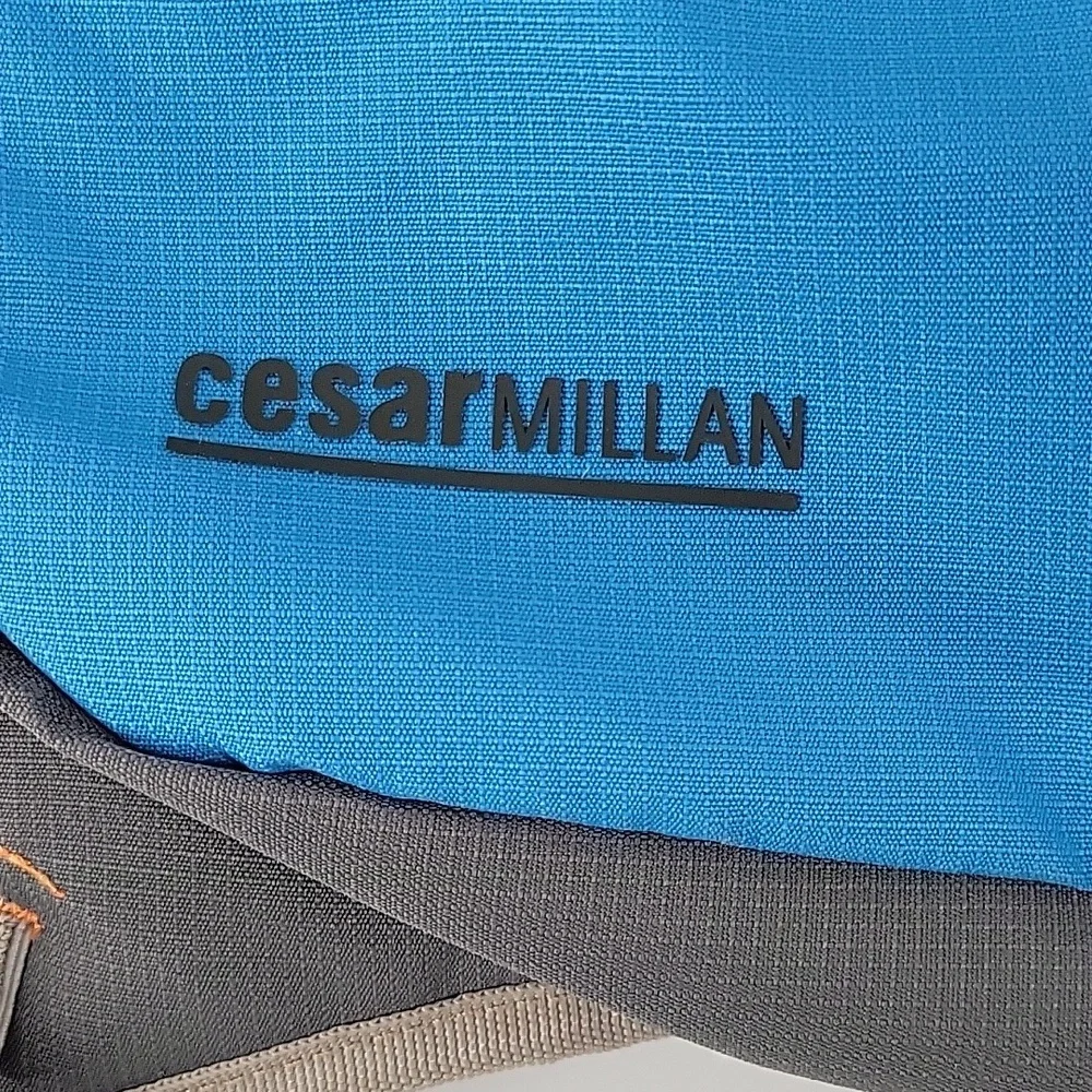 Cesar Millan Blue and Orange Dog Backpack Large NWOT